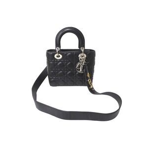 Christian Dior My Lady handbag black lambskin